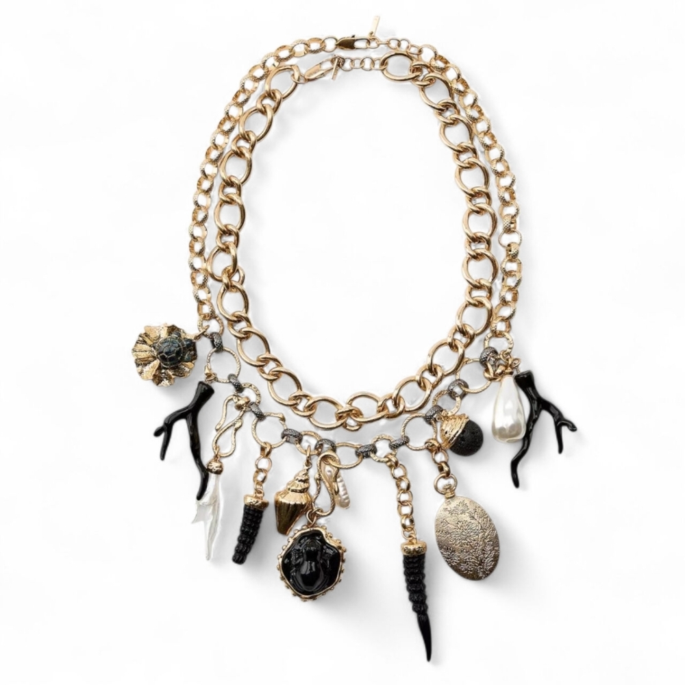 ZARA Pack of 2 Medallion and Charm Necklaces